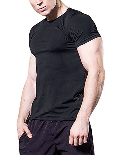 MinYuocom Men's Quick Drying Short Sleeve Solid Color T-Shirt MZS5011B-3XL