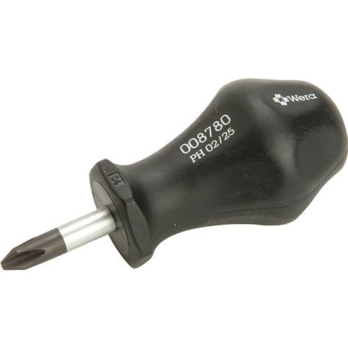 Advanced Wera Professional Range Kraftform PH2 x 25mm Phillips Stubby Screwdriver [Pack of 1] --