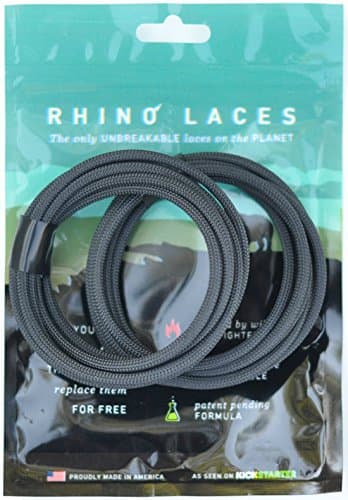 Rhino Laces Unbreakable Shoe Laces, Spec Ops Black, Medium