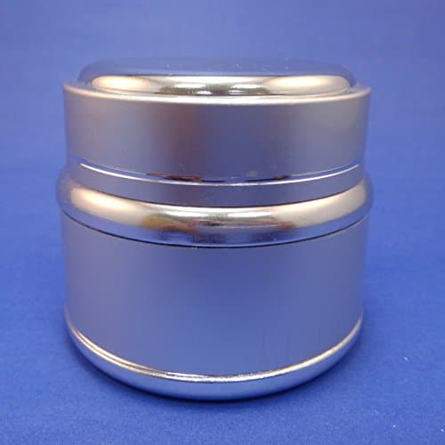 1 Pc 50g Empty Ceramic Sliver Jar Cosmetic Container with Aluminum Metal Lid