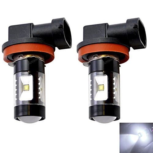 AUTOUS90 2-Pack Extremely Bright 30W LED Bulbs with Projector for Fog Lights Daytime Running DRL Driving H11 6000K Xenon White
