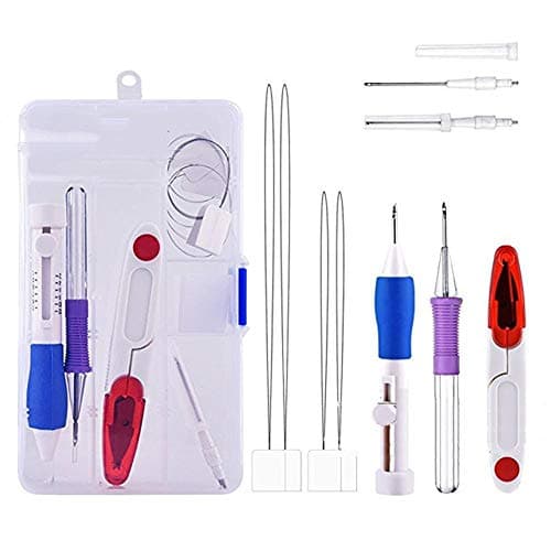 Embroidery Sewing Stitching Punch Needle Punching Set Tool Kit for Plastic DIY Crafts Magic Embroidery Pen Set