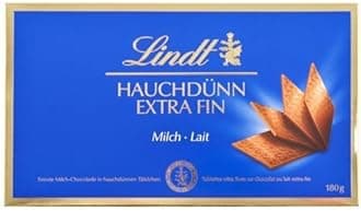 Lindt 1 Extra Fine Swiss Thins Milk Chocolate - 180 Grams; Large Pack