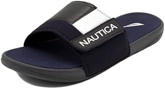 NauticaMen's Athletic Slide Sandal, Adjustable Straps, Comfort Slip-On (Regular & Wide Widths)
