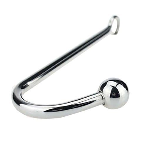 Multiple Use Stainless Hook Back Massage àn&àl Massage Toys for Male Female (Silver 40)