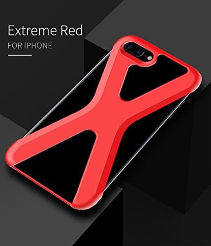DAITE Series Case for Apple iPhone 8-Plus (2017) &amp; 7-Plus (2016) - Shock Absorption - Wireless Charging Compatible Protective Case – iPhone 7+ and 8+ – Red Color
