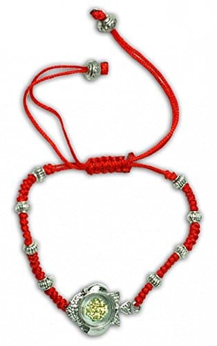 Red String Spinning Jerusalem Cross Kabbalah Protection Bracelet From Jerusalem