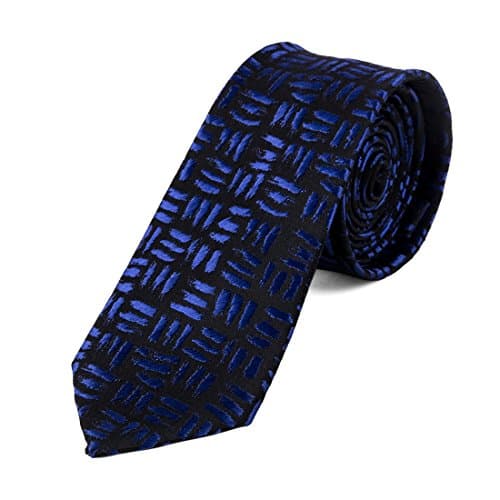 Jaaffi Blue Zig Zag Micro Fiber Necktie Pack 1 of 1