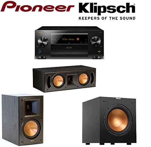 Pioneer Elite 11.2 Channel Class D3 Network AV Receiver, Black (SC-LX901) + Klipsch RB-51 II Bookshelf + Klipsch - RC-42 II Center + Klipsch R-10SW Subwoofer Bundle