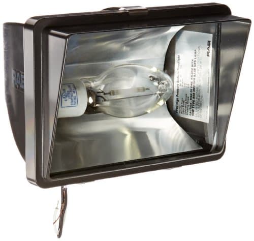 RAB Lighting FF50 High Pressure Sodium HID Future Floodlight, ED17 Type, Aluminum, 50W Power, 4000 Lumens, 120V, Bronze Color