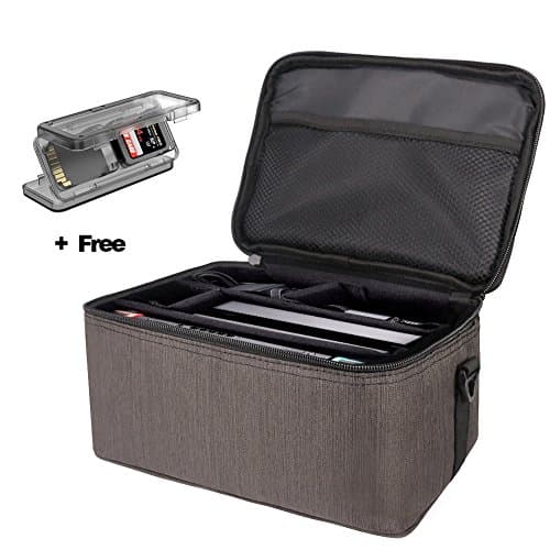 Nintendo Switch Case, Kindax Shoulder Switch Bag for Traveling with Plenty of Room for the Carrying of the Console, Dock, AC Adapter and other Accessories (Elegent Brown)