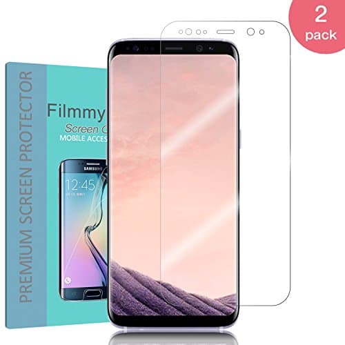 Galaxy S8 Plus Edge Screen Protector [2 pack] [No Glass], Filmmy [Full Cover] [No Foam] [Anti Scratch] High Definition Screen Protector Samsung Galaxy S8 Plus