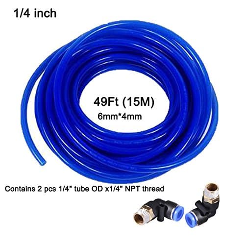 WellYU Quick Connect Hose 49Ft 6mm4mm Pneumatic Fitting