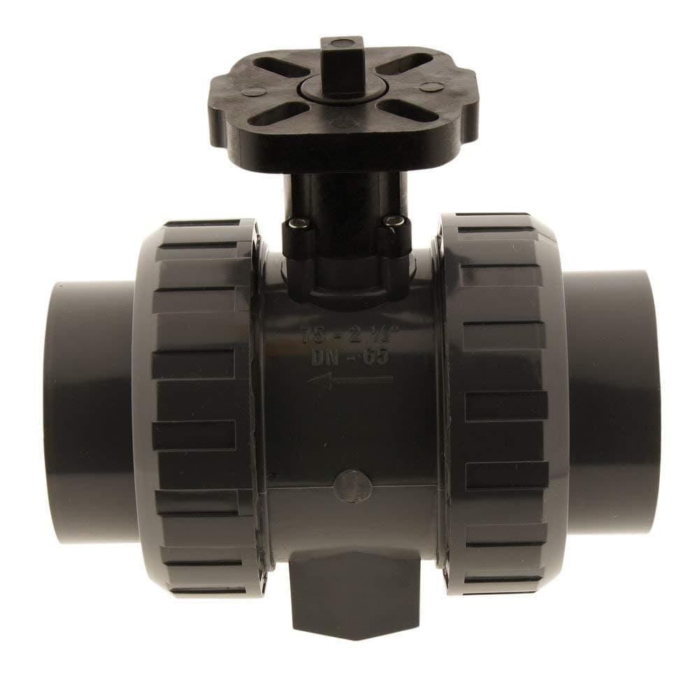 32mm PVC Ball Valve ISO-Top True Union Solvent Socket - PB