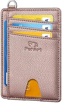FurArt Credit Card Holder Wallet, Slim RFID Blocking Minimalist Women's Card Wallet