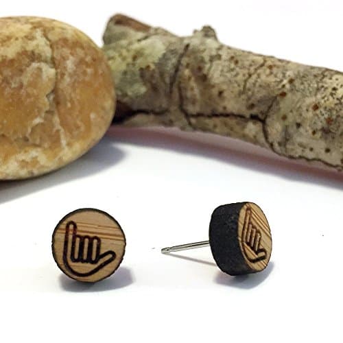 Surfs Up Stud Earrings - Bamboo Studs