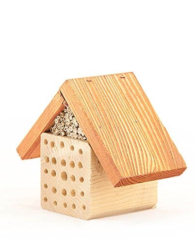 Compact Wooden Insect Bug and Bee Hotel - Made From Solid Wood - Eco-Friendly Gardeners Gift