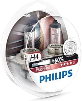 PHILIPS0730529 12342VPS2 VisionPlus +60% H4 Headlight Lamp Pack of 2