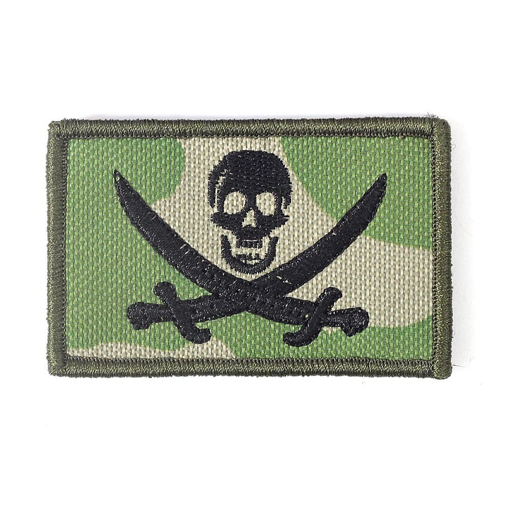 Pirate Jolly Roger 2x3 Military Patch / Morale Patch - Multicam by ADISID