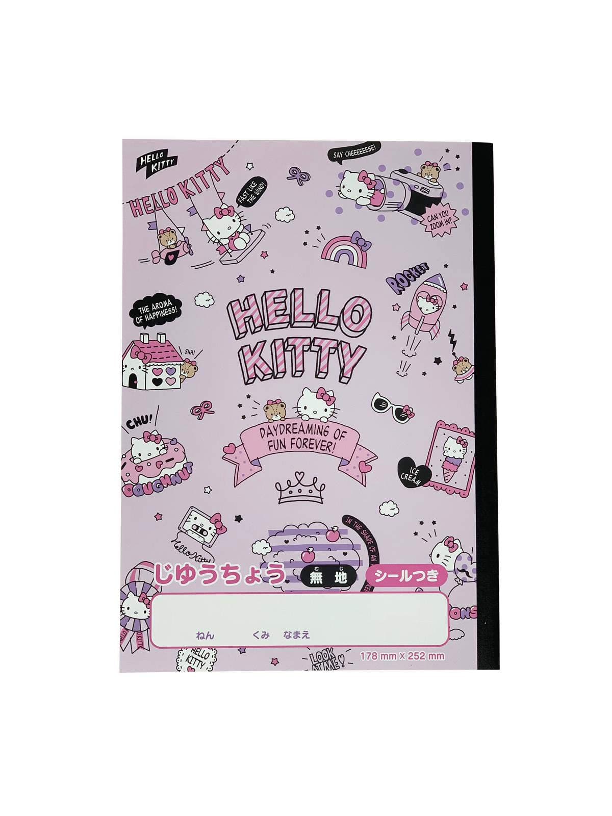 Hello Kitty Notebook with Sticker Sheet Made in Japan
