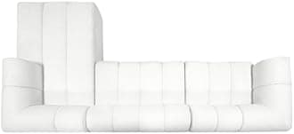 122" Modern L-Shaped Sectional Sofa with High-Density Fully Compressed Sponge and Chaise Lounge,2-Piece Set,Fully Assembled Right Hand Facing, Perfect for Living Room,Lounge (Beige_94)