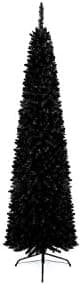 5Ft/1.5m Slim Christmas Tree Artificial Black Pencil Tree 290 Pointed Tips, Metal Stand, Holiday Home Decorations