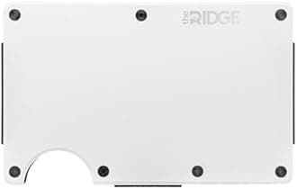 The Ridge Minimalist Slim Wallet For Women - RFID Blocking Front Pocket Credit Card Holder - Metal Wallet For women With Money Clip, Polar White, Money Clip