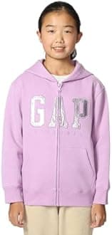 GAP girls Logo Hoodie Hooded Full Zip Sweatshirt