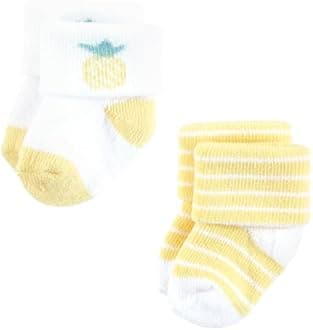 Hudson Baby Baby Girls' Cotton Rich Newborn and Terry Socks