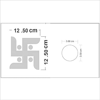 Bikri Kendra Glass Swastik 10 Dot 100 Golden (Pack Of 110) Irregular Wall Mirrors Stickers For Hall Living Room Bedroom Kids Room Home Office 3D Acrylic Wall Stickers-Self-Adhesive