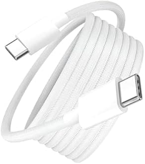 Essri Original USB-C to C Nylon Braided Cable for iPhone 15/15 Pro Max/15 Plus, MacBook, Other Type-C Devices - Durable & High-Speed