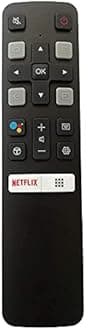 TIVANY International RC802V FMR1 32F2A 40F2A 49F2A LED LCD Smart TV HD Remote Control with Netflix Function Compatible for TCL Small, Black