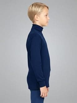 Lux Cott's Wool Boys High-Neck Full Sleeves Thermal Top | High Neck Thermal Top for Boys | Pack of 2