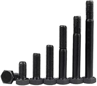 M12 Hex Bolt, 12.9 Grade High Tensile Alloy Steel, Outer Hexagonal Screws for Machinery Industry Fastener, (Partial Threaded) M12×130mm,1 pcs