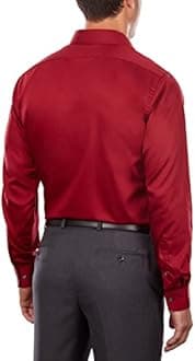 Van Heusen Mens Dress Shirts Regular Fit Lux Sateen Stretch Solid