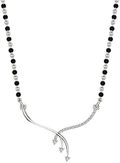 DISHIS 14/18K Yellow/White/Rose Yellow Gold and Diamond Tanmaniya Mangalsutra for Women