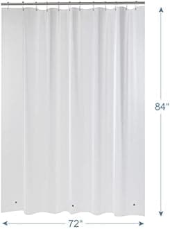 AmazerBath Lightweight Shower Curtain Liner, 72x84 PEVA 3G Shower Curtain Liner with Magnets and 12 Rust-Resistant Grommet Holes, Waterproof Thin Plastic Liners Without Funky Smell - Frosted