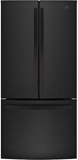24.7 Cu. Ft. French Door Refrigerator with Internal Water Dispenser – Black (Model GNE25JGKBB)