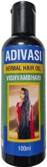 Adivasi Herbal Hair Oil - For Stronger, Longer, Thicker Hair, Hair Growth, Damaged Hair and Scalp - 100ml