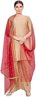 Studio Shringaar Women's Net Embroidered Full Size Dupatta (42" X 2.50 Meters)