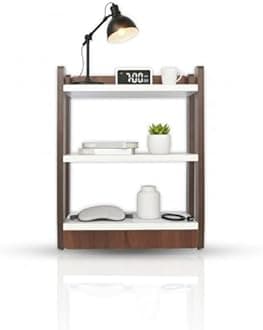 SBF Furniture Smart Wooden Shelf – 3-Tier Multipurpose Storage Rack | Compact Organizer for Kitchen, Bedroom, Desk & Bathroom | Wooden Display Stand for Books, Spices, Decor & More (BR&WH)