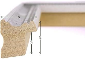 Craig Frames 314WH, Ornate White and Silver Picture Frame, 12 x 36 Inch