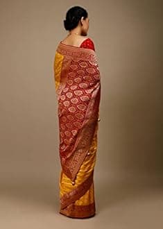 Sarees For Women Banarasi Art Silk Woven Saree || Ethnic Indian Wedding Gift Sari with Unstitched Blouse