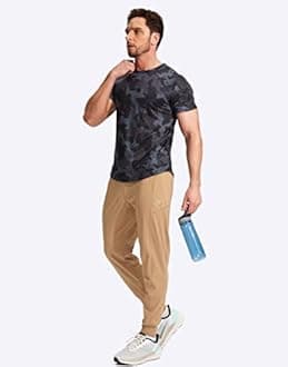 G Gradual Men's Joggers Pants with Zipper Pockets Stretch Athletic Sweatpants for Men Workout Jogging Running