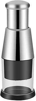 Generic Manual Garlic Chopper Garlic Crusher Pressing Handheld Food Chopper Slicer Vegetable Cooking Crusher Stainless Steel Home Kitchen Accessories, Silver