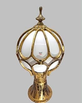 Prop It Up Cast Aluminum Unbreakable Acrylic Exterior Waterproof Traditional Outdoor Round Gate Lights for House Pillar Pole Gate lamp Garden Lights (Milky, 4)