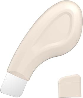 Blackhead Remover Tool, Silicone Face Scraper for Deep Cleansing, Skin Scrubber Face Spatula, Nose Blackhead Remover, Skin Care Tool for Men and Women (Beige)
