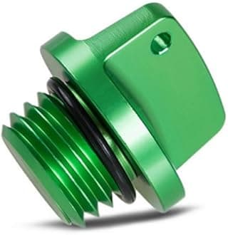 M20 * 2.5 Universal Motorcycle Engine Oil Filler Cap Screw Cover Plug Gray with O-ring Valve Oil Cap Transmission Tank Cover (Green)