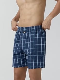 XYXX Men's Checkmate Super Combed Cotton Regular Fit Boxer Shorts with No Marks Waistband & Dual Side Pocket (Pack of 2)