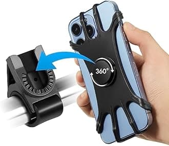 2-1 Running Armband + Bike Phone Holder : Detachable & 360° Rotatable Cell Phone Arm Bands Case Universal for iPhone 16 15 14 13 12 Pro Max Plus Samsung Galaxy S24 for Workout Exercise Sports